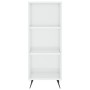 Aparador alto madera contrachapada blanco brillo 34,5x34x180 cm de vidaXL, Aparadores - Ref: Foro24-3198955, Precio: 95,09 €,...