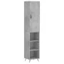 Aparador de madera contrachapada gris hormigón 34,5x34x180 cm von vidaXL, Sideboards - Ref: Foro24-3198957, Preis: 87,63 €, R...