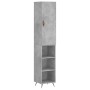 Aparador de madera contrachapada gris hormigón 34,5x34x180 cm von vidaXL, Sideboards - Ref: Foro24-3198957, Preis: 88,71 €, R...