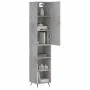 Aparador de madera contrachapada gris hormigón 34,5x34x180 cm von vidaXL, Sideboards - Ref: Foro24-3198957, Preis: 87,63 €, R...