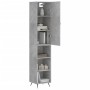Aparador de madera contrachapada gris hormigón 34,5x34x180 cm von vidaXL, Sideboards - Ref: Foro24-3198957, Preis: 88,71 €, R...