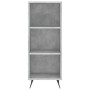 Aparador de madera contrachapada gris hormigón 34,5x34x180 cm von vidaXL, Sideboards - Ref: Foro24-3198957, Preis: 88,71 €, R...