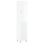 Aparador alto madera contrachapada blanco brillo 34,5x34x180 cm de vidaXL, Aparadores - Ref: Foro24-3198963, Precio: 92,58 €,...