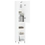 Aparador alto madera contrachapada blanco brillo 34,5x34x180 cm de vidaXL, Aparadores - Ref: Foro24-3198963, Precio: 92,58 €,...