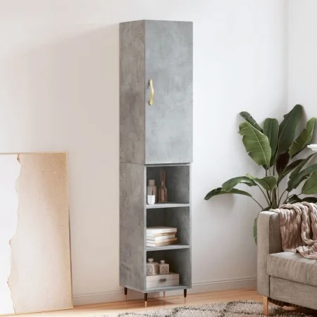 Gray concrete plywood sideboard 34.5x34x180 cm by vidaXL, Sideboards - Ref: Foro24-3198965, Price: 84,23 €, Discount: %