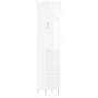 Aparador alto madera contrachapada blanco brillo 34,5x34x180 cm de vidaXL, Aparadores - Ref: Foro24-3198971, Precio: 90,56 €,...