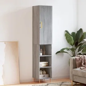 Tall Sonoma gray plywood sideboard 34.5x34x180 cm by vidaXL, Sideboards - Ref: Foro24-3198975, Price: 86,65 €, Discount: %