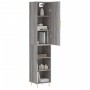 Aparador alto madera contrachapada gris Sonoma 34,5x34x180 cm de vidaXL, Aparadores - Ref: Foro24-3198975, Precio: 86,62 €