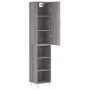 Aparador alto madera contrachapada gris Sonoma 34,5x34x180 cm de vidaXL, Aparadores - Ref: Foro24-3198975, Precio: 86,62 €, D...