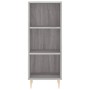 Hohes Sonoma-Sideboard aus grauem Sperrholz, 34,5 x 34 x 180 cm von vidaXL, Sideboards - Ref: Foro24-3198975, Preis: 86,62 €,...