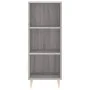 Tall Sonoma gray plywood sideboard 34.5x34x180 cm by vidaXL, Sideboards - Ref: Foro24-3198975, Price: 86,62 €, Discount: %