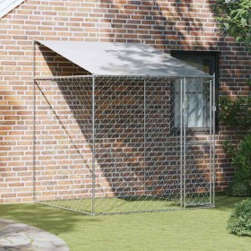 Jaula para perro 200 x 200 x 258 cm acero y PE Jaula para perro 200 x 200 x 258 cm acero y PE