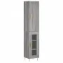 Aparador alto madera contrachapada gris Sonoma 34,5x34x180 cm de vidaXL, Aparadores - Ref: Foro24-3199039, Precio: 97,09 €, D...