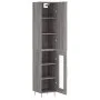 Aparador alto madera contrachapada gris Sonoma 34,5x34x180 cm de vidaXL, Aparadores - Ref: Foro24-3199039, Precio: 97,09 €, D...