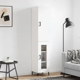 Aparador alto madera contrachapada blanco 34,5x34x180 cm by vidaXL, Sideboards - Ref: Foro24-3199041, Price: 104,80 €, Discou...