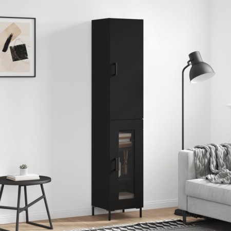 Aparador de madera contrachapada negro 34,5x34x180 cm de vidaXL, Aparadores - Ref: Foro24-3199042, Precio: 105,09 €, Descuent...