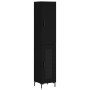 Aparador de madera contrachapada negro 34,5x34x180 cm de vidaXL, Aparadores - Ref: Foro24-3199042, Precio: 105,09 €, Descuent...