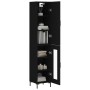 Aparador de madera contrachapada negro 34,5x34x180 cm de vidaXL, Aparadores - Ref: Foro24-3199042, Precio: 105,09 €, Descuent...
