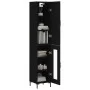 Aparador de madera contrachapada negro 34,5x34x180 cm de vidaXL, Aparadores - Ref: Foro24-3199042, Precio: 103,32 €, Descuent...