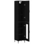Aparador de madera contrachapada negro 34,5x34x180 cm de vidaXL, Aparadores - Ref: Foro24-3199042, Precio: 103,32 €, Descuent...