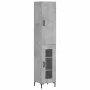 Aparador de madera contrachapada gris hormigón 34,5x34x180 cm de vidaXL, Aparadores - Ref: Foro24-3199045, Precio: 97,59 €, D...
