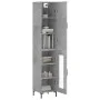 Aparador de madera contrachapada gris hormigón 34,5x34x180 cm de vidaXL, Aparadores - Ref: Foro24-3199045, Precio: 97,59 €, D...