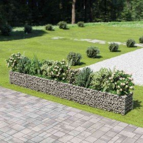 Arriate de gaviones de acero 450x50x50 cm en Maceteros y jardineras | Comprar online en Foro24