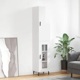 Hochglänzendes Sideboard aus weißem Sperrholz, 34,5 x 34 x 180 cm von vidaXL, Sideboards - Ref: Foro24-3199059, Preis: 115,41...