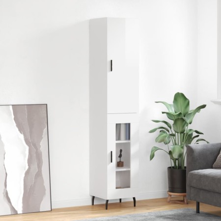 Hochglänzendes Sideboard aus weißem Sperrholz, 34,5 x 34 x 180 cm von vidaXL, Sideboards - Ref: Foro24-3199059, Preis: 116,92...