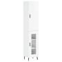 Aparador alto madera contrachapada blanco brillo 34,5x34x180 cm de vidaXL, Aparadores - Ref: Foro24-3199059, Precio: 116,84 €...