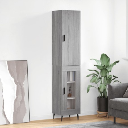 Aparador alto madera contrachapada gris Sonoma 34,5x34x180 cm von vidaXL, Sideboards - Ref: Foro24-3199063, Preis: 109,72 €, ...