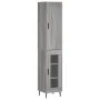 Aparador alto madera contrachapada gris Sonoma 34,5x34x180 cm de vidaXL, Aparadores - Ref: Foro24-3199063, Precio: 108,27 €, ...