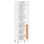 Tall white glossy plywood sideboard 34.5x34x180 cm by vidaXL, Sideboards - Ref: Foro24-3199123, Price: 117,60 €, Discount: %