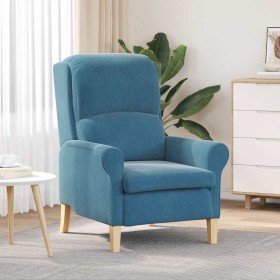 sillón Azul 76 x 94 x 102 cm Terciopelo sillón Azul 76 x 94 x 102 cm Terciopelo