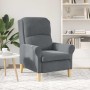 sillón Gris oscuro 76 x 94 x 102 cm Terciopelo
