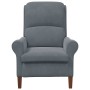 sillón Gris oscuro 76 x 94 x 102 cm Terciopelo