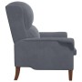sillón Gris oscuro 76 x 94 x 102 cm Terciopelo