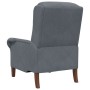 sillón Gris oscuro 76 x 94 x 102 cm Terciopelo
