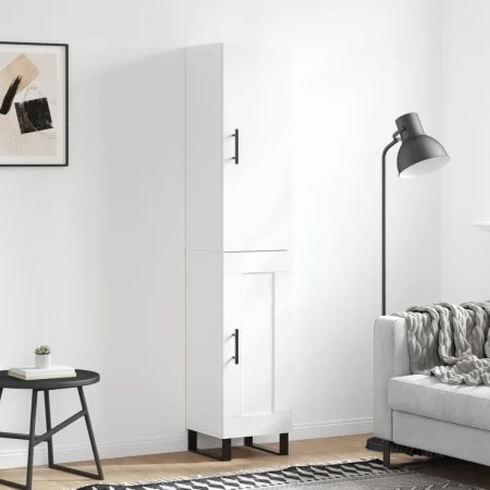 Hochglänzendes Sideboard aus weißem Sperrholz, 34,5 x 34 x 180 cm von vidaXL, Sideboards - Ref: Foro24-3199131, Preis: 114,31...