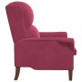 sillón Rojo vino tinto 76 x 94 x 102 cm Terciopelo