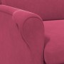 sillón Rojo vino tinto 76 x 94 x 102 cm Terciopelo
