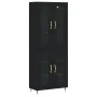 Aparador alto madera contrachapada negro 69,5x34x180 cm de vidaXL, Aparadores - Ref: Foro24-3198258, Precio: 174,14 €, Descue...