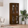 Aparador alto madera contrachapada marrón roble 69,5x34x180 cm by vidaXL, Sideboards - Ref: Foro24-3198264, Price: 157,12 €, ...
