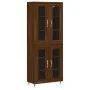 Aparador alto madera contrachapada marrón roble 69,5x34x180 cm by vidaXL, Sideboards - Ref: Foro24-3198264, Price: 155,11 €, ...