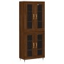 Aparador alto madera contrachapada marrón roble 69,5x34x180 cm by vidaXL, Sideboards - Ref: Foro24-3198264, Price: 157,12 €, ...