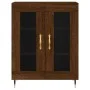 Aparador alto madera contrachapada marrón roble 69,5x34x180 cm by vidaXL, Sideboards - Ref: Foro24-3198264, Price: 155,11 €, ...