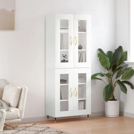 Hohes weißes Sperrholz-Sideboard 69,5 x 34 x 180 cm von vidaXL, Sideboards - Ref: Foro24-3198257, Preis: 163,87 €, Rabatt: %