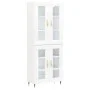 Hohes weißes Sperrholz-Sideboard 69,5 x 34 x 180 cm von vidaXL, Sideboards - Ref: Foro24-3198257, Preis: 163,87 €, Rabatt: %