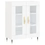 Hohes weißes Sperrholz-Sideboard 69,5 x 34 x 180 cm von vidaXL, Sideboards - Ref: Foro24-3198257, Preis: 163,87 €, Rabatt: %