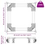 Base para lavadora Manual Gris 67 x 67 x 12 cm Metal